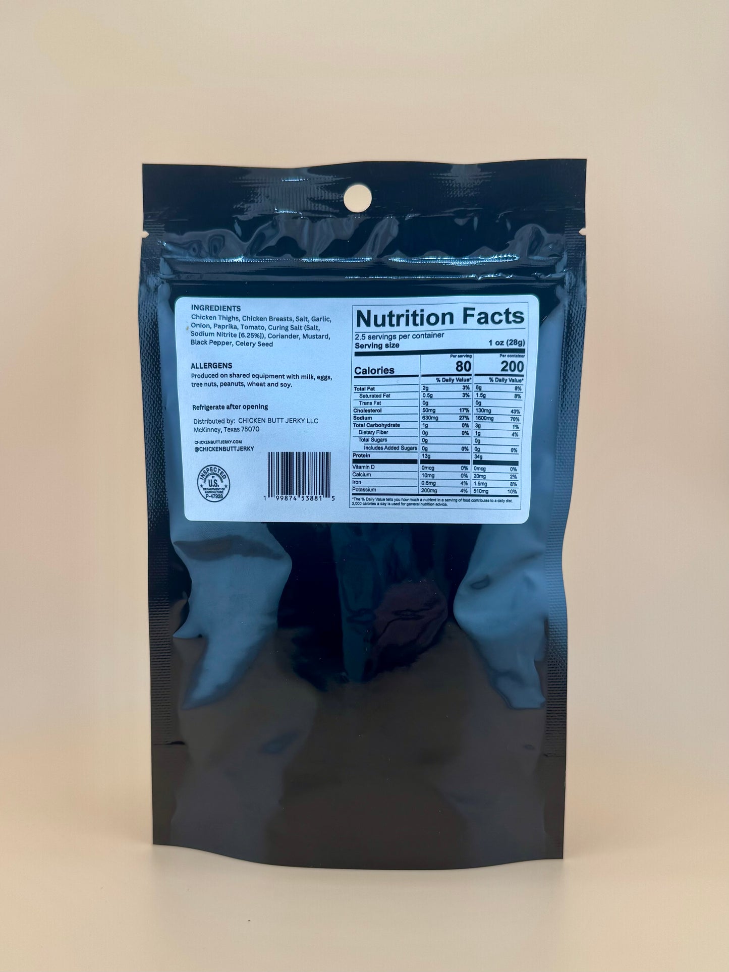 Texas BBQ Chicken Jerky (2.5oz)