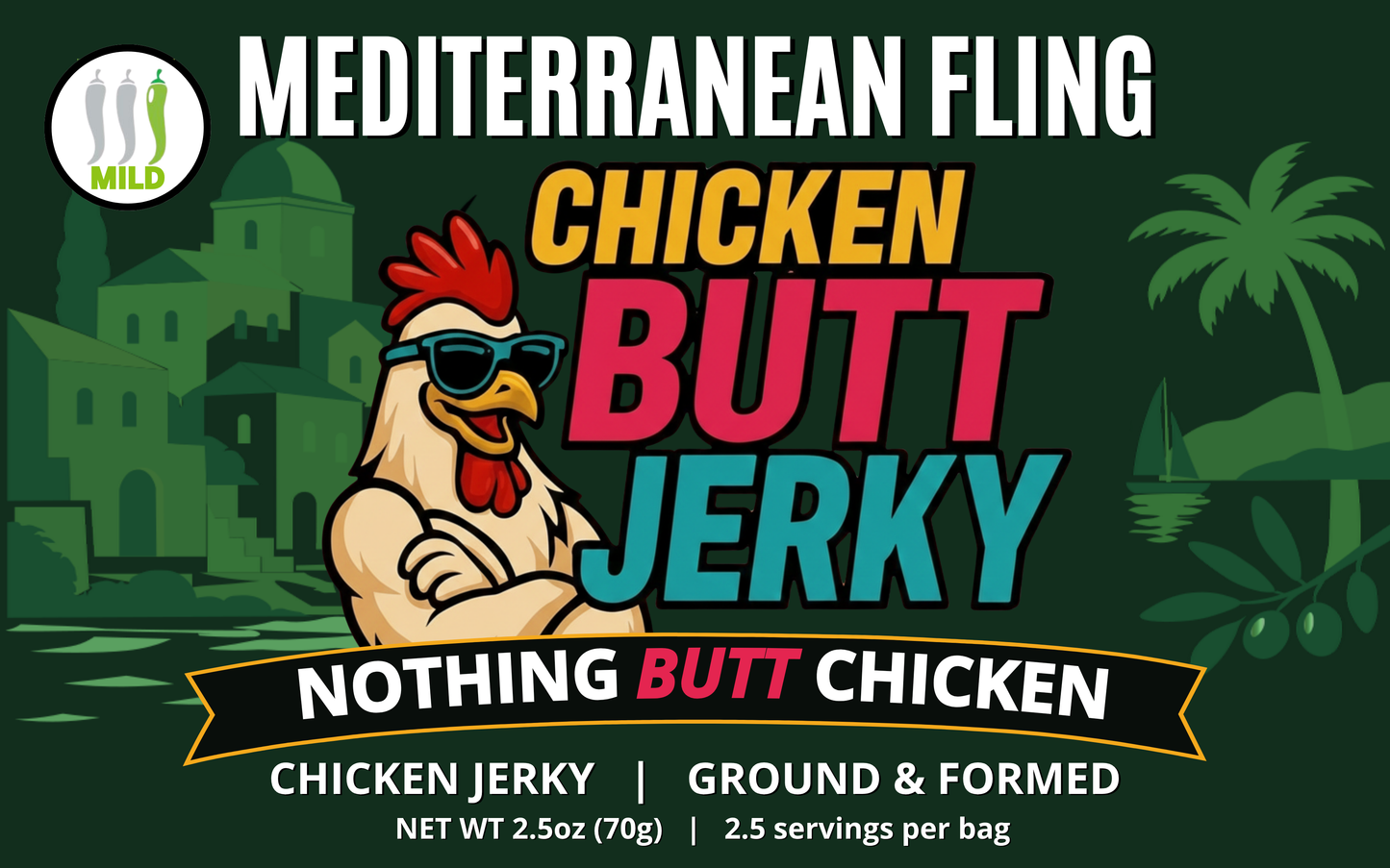 Mediterranean Fling Chicken Jerky (2.5oz)
