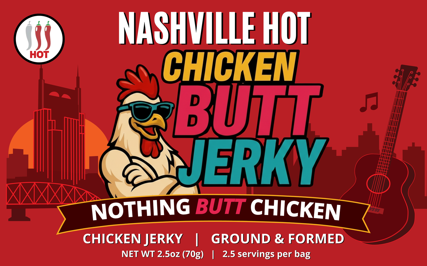 Nashville Hot Chicken Jerky (2.5oz)